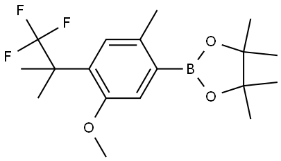 1,3,2-二噁硼烷,2-[5-甲氧基-2-甲基-4-(2,2,2-三氟-1,1-二甲基乙基)苯基]-4,4,5,5-四甲基- 结构式