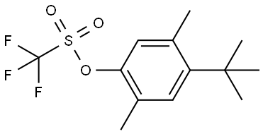4-(叔丁基)-2,5-二甲基苯基三氟甲磺酸酯 结构式