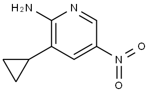 2-吡啶胺,3-环丙基-5-硝基- 结构式