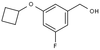 (3-cyclobutoxy-5-fluorophenyl)methanol 结构式