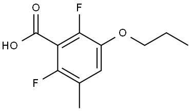 2,6-difluoro-3-methyl-5-propoxybenzoic acid 结构式