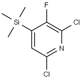 2,6-dichloro-3-fluoro-4-(trimethylsilyl)pyridine 结构式