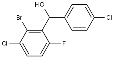 (2-bromo-3-chloro-6-fluorophenyl)(4-chlorophenyl)methanol 结构式