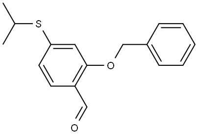 2-(benzyloxy)-4-(isopropylthio)benzaldehyde 结构式