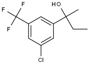 2-(3-chloro-5-(trifluoromethyl)phenyl)butan-2-ol 结构式