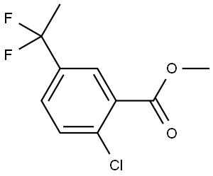 methyl 2-chloro-5-(1,1-difluoroethyl)benzoate 结构式