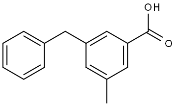 3-benzyl-5-methylbenzoic acid 结构式