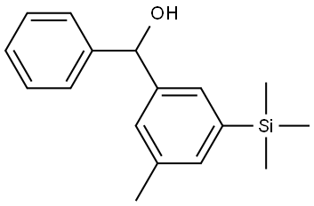 (3-methyl-5-(trimethylsilyl)phenyl)(phenyl)methanol 结构式