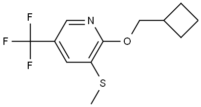 2-(cyclobutylmethoxy)-3-(methylthio)-5-(trifluoromethyl)pyridine 结构式