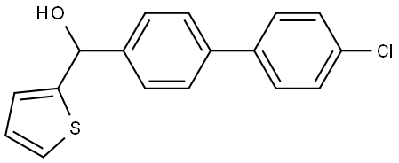 (4'-chloro-[1,1'-biphenyl]-4-yl)(thiophen-2-yl)methanol 结构式