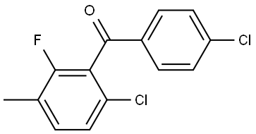 (6-chloro-2-fluoro-3-methylphenyl)(4-chlorophenyl)methanone 结构式