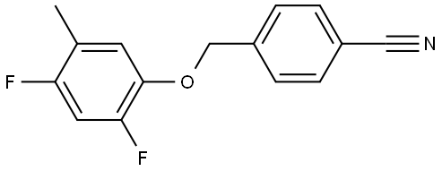 4-((2,4-difluoro-5-methylphenoxy)methyl)benzonitrile 结构式