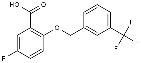 5-fluoro-2-((3-(trifluoromethyl)benzyl)oxy)benzoic acid 结构式