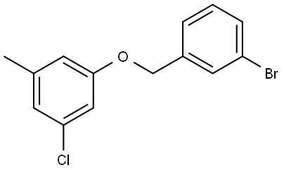 1-((3-bromobenzyl)oxy)-3-chloro-5-methylbenzene 结构式