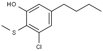 5-butyl-3-chloro-2-(methylthio)phenol 结构式