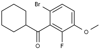 (6-bromo-2-fluoro-3-methoxyphenyl)(cyclohexyl)methanone 结构式