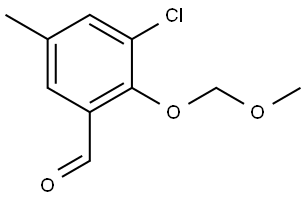 3-chloro-2-(methoxymethoxy)-5-methylbenzaldehyde 结构式