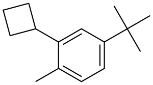 4-(tert-butyl)-2-cyclobutyl-1-methylbenzene 结构式