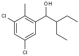 1-(3,5-dichloro-2-methylphenyl)-2-ethylbutan-1-ol 结构式