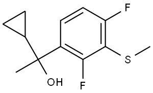 1-cyclopropyl-1-(2,4-difluoro-3-(methylthio)phenyl)ethanol 结构式