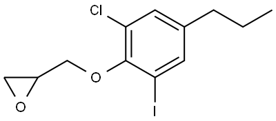 2-((2-chloro-6-iodo-4-propylphenoxy)methyl)oxirane 结构式