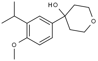 4-(3-isopropyl-4-methoxyphenyl)tetrahydro-2H-pyran-4-ol 结构式