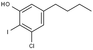 5-butyl-3-chloro-2-iodophenol 结构式