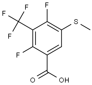2,4-difluoro-5-(methylthio)-3-(trifluoromethyl)benzoic acid 结构式