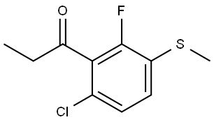 1-(6-chloro-2-fluoro-3-(methylthio)phenyl)propan-1-one 结构式