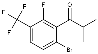 1-(6-bromo-2-fluoro-3-(trifluoromethyl)phenyl)-2-methylpropan-1-one 结构式