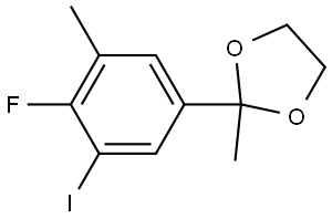 2-(4-fluoro-3-iodo-5-methylphenyl)-2-methyl-1,3-dioxolane 结构式