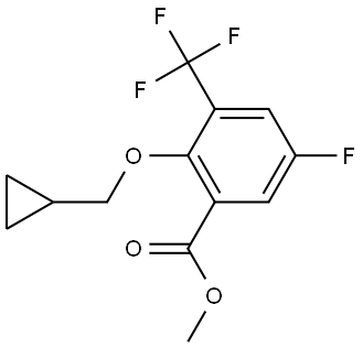 methyl 2-(cyclopropylmethoxy)-5-fluoro-3-(trifluoromethyl)benzoate 结构式