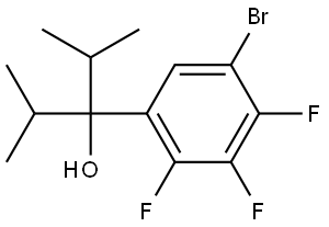 3-(5-bromo-2,3,4-trifluorophenyl)-2,4-dimethylpentan-3-ol 结构式