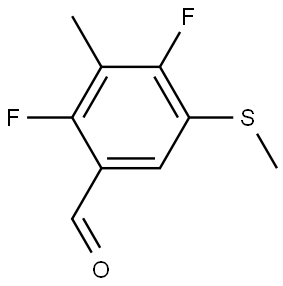 2,4-difluoro-3-methyl-5-(methylthio)benzaldehyde 结构式