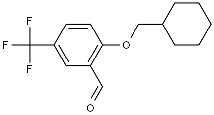 2-(cyclohexylmethoxy)-5-(trifluoromethyl)benzaldehyde 结构式