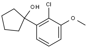 1-(2-chloro-3-methoxyphenyl)cyclopentanol 结构式