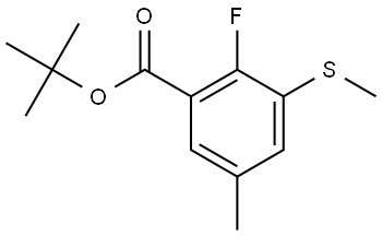 tert-butyl 2-fluoro-5-methyl-3-(methylthio)benzoate 结构式