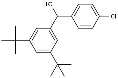 (4-chlorophenyl)(3,5-di-tert-butylphenyl)methanol 结构式