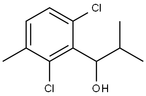 1-(2,6-dichloro-3-methylphenyl)-2-methylpropan-1-ol 结构式