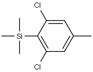 (2,6-dichloro-4-methylphenyl)trimethylsilane 结构式