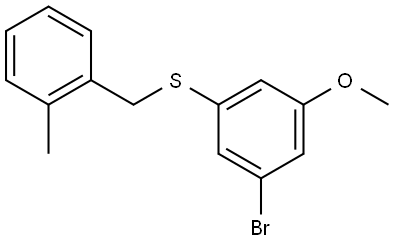 (3-bromo-5-methoxyphenyl)(2-methylbenzyl)sulfane 结构式