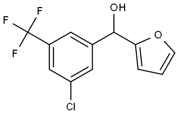(3-chloro-5-(trifluoromethyl)phenyl)(furan-2-yl)methanol 结构式