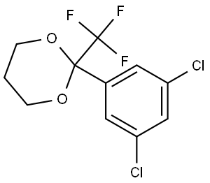 2-(3,5-dichlorophenyl)-2-(trifluoromethyl)-1,3-dioxane 结构式