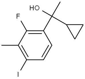 1-cyclopropyl-1-(2-fluoro-4-iodo-3-methylphenyl)ethanol 结构式