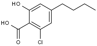4-butyl-2-chloro-6-hydroxybenzoic acid 结构式