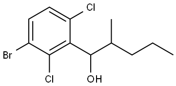 1-(3-bromo-2,6-dichlorophenyl)-2-methylpentan-1-ol 结构式