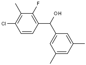 (4-chloro-2-fluoro-3-methylphenyl)(3,5-dimethylphenyl)methanol 结构式