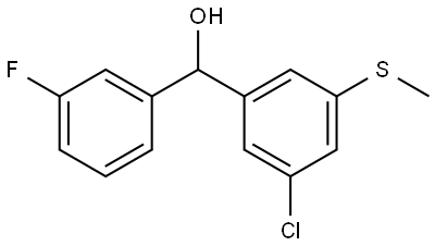 (3-chloro-5-(methylthio)phenyl)(3-fluorophenyl)methanol 结构式