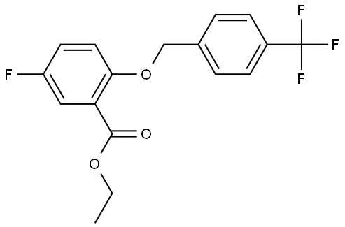 ethyl 5-fluoro-2-((4-(trifluoromethyl)benzyl)oxy)benzoate 结构式