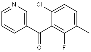 (6-chloro-2-fluoro-3-methylphenyl)(pyridin-3-yl)methanone 结构式